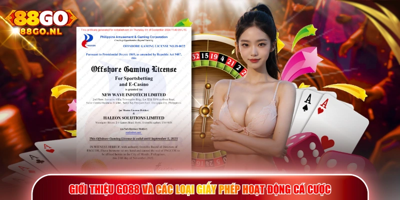 Giới thiệu GO88 và các loại giấy phép hoạt động cá cược