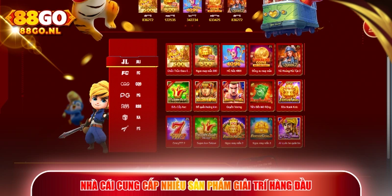 Nhà cái cung cấp nhiều sản phẩm giải trí hàng đầu
